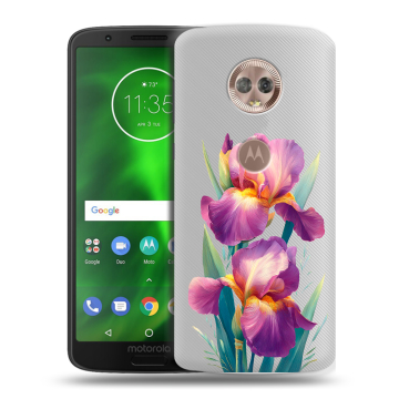 Силиконовый чехол на Motorola Moto G6 с принтом Цветы орхидеи Силиконовый чехол на Motorola Moto G6 с принтом Цветы орхидеи