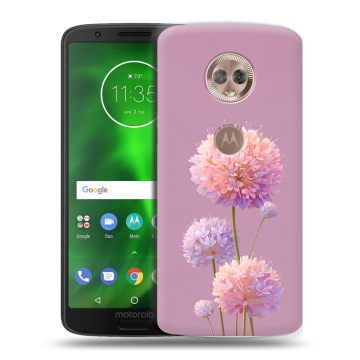 Силиконовый чехол на Motorola Moto G6 с принтом Цветы