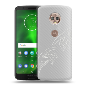 Силиконовый чехол на Motorola Moto G6 с принтом Сотворение мира Силиконовый чехол на Motorola Moto G6 с принтом Сотворение мира