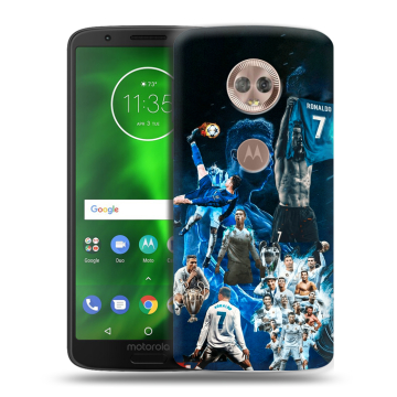 Силиконовый чехол на Motorola Moto G6 с принтом Реал Роналдо Силиконовый чехол на Motorola Moto G6 с принтом Реал Роналдо