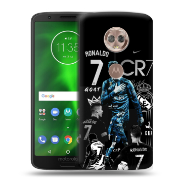Силиконовый чехол на Motorola Moto G6 с принтом Реал Роналдо