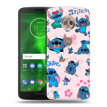 Силиконовый чехол на Motorola Moto G6 с принтом Лило и Стич