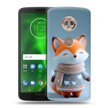 Силиконовый чехол на Motorola Moto G6 с принтом Лиса Силиконовый чехол на Motorola Moto G6 с принтом Лиса