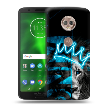 Силиконовый чехол на Motorola Moto G6 с принтом Король лев Силиконовый чехол на Motorola Moto G6 с принтом Король лев