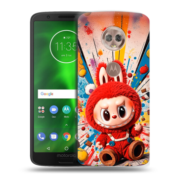 Силиконовый чехол на Motorola Moto G6 с принтом Labubu Лабубу