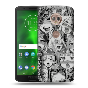 Силиконовый чехол на Motorola Moto G6 с принтом Ahegao Ахегао Аниме Силиконовый чехол на Motorola Moto G6 с принтом Ahegao Ахегао Аниме