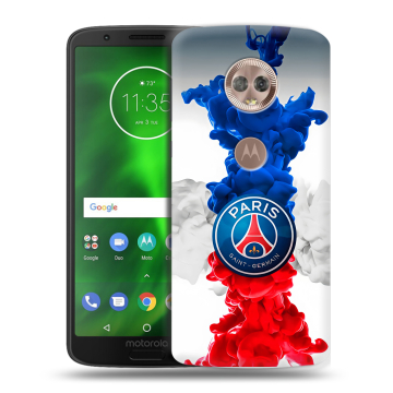 Силиконовый чехол на Motorola Moto G6 с принтом PSG ПСЖ Силиконовый чехол на Motorola Moto G6 с принтом PSG ПСЖ