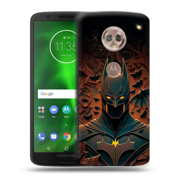Силиконовый чехол на Motorola Moto G6 с принтом Batman Бэтмен Силиконовый чехол на Motorola Moto G6 с принтом Batman Бэтмен