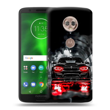 Силиконовый чехол на Motorola Moto G6 с принтом BMW БМВ Силиконовый чехол на Motorola Moto G6 с принтом BMW БМВ