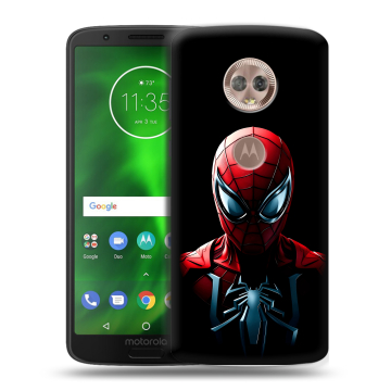Силиконовый чехол на Motorola Moto G6 с принтом Spiderman Человек паук