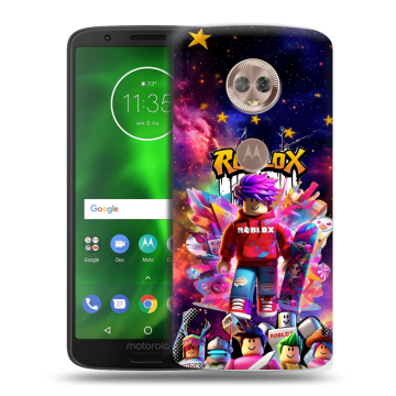 Силиконовый чехол на Motorola Moto G6 с принтом Roblox Роблокс Силиконовый чехол на Motorola Moto G6 с принтом Roblox Роблокс