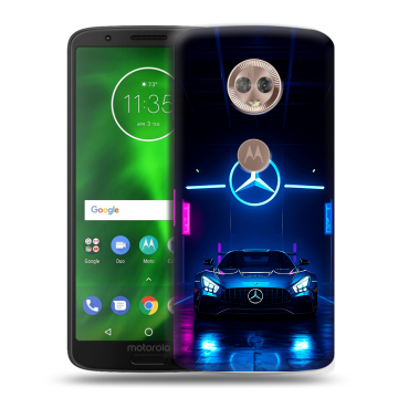 Силиконовый чехол на Motorola Moto G6 с принтом Mercedes Мерседес