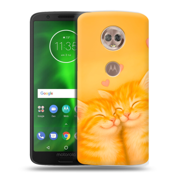 Силиконовый чехол на Motorola Moto G6 с принтом Милые котята