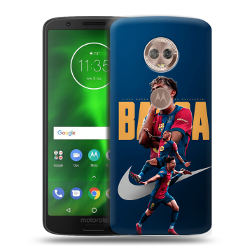Силиконовый чехол на Motorola Moto G6 с принтом Барселона Barca Yamal 