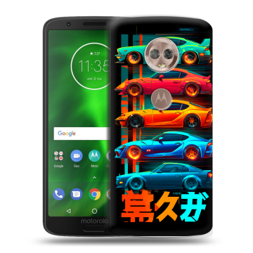 Силиконовый чехол на Motorola Moto G6 с принтом машины тачки Силиконовый чехол на Motorola Moto G6 с принтом машины тачки