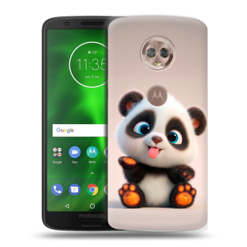 Силиконовый чехол на Motorola Moto G6 с принтом милая панда