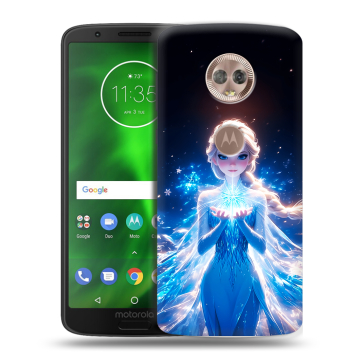 Силиконовый чехол на Motorola Moto G6 с принтом Холодное сердце Frozen