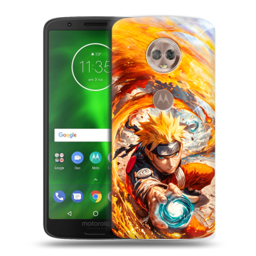 Силиконовый чехол на Motorola Moto G6 с принтом Аниме Наруто Naruto