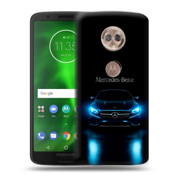 Силиконовый чехол на Motorola Moto G6 с принтом Mercedes Мерседес