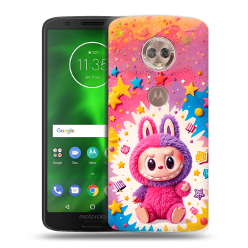 Силиконовый чехол на Motorola Moto G6 с принтом Labubu Лабубу