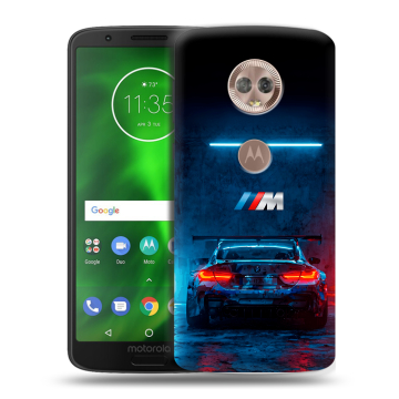 Силиконовый чехол на Motorola Moto G6 с принтом BMW БМВ
