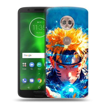 Силиконовый чехол на Motorola Moto G6 с принтом Аниме Наруто Naruto