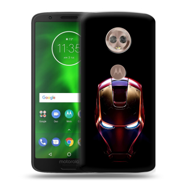 Силиконовый чехол на Motorola Moto G6 с принтом IronMan Железный человек