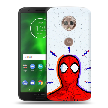 Силиконовый чехол на Motorola Moto G6 с принтом Spiderman Человек паук Силиконовый чехол на Motorola Moto G6 с принтом Spiderman Человек паук