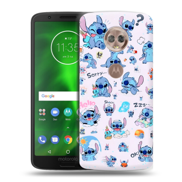 Силиконовый чехол на Motorola Moto G6 с принтом Лило и Стич