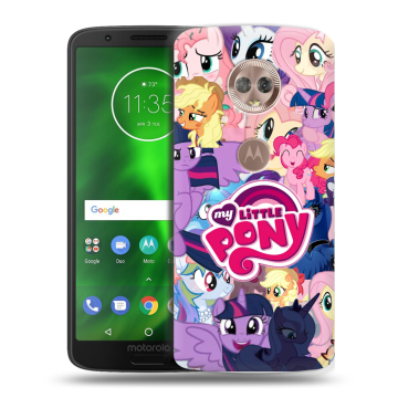 Силиконовый чехол на Motorola Moto G6 с принтом My little pony Дружба чудо Силиконовый чехол на Motorola Moto G6 с принтом My little pony Дружба чудо