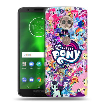 Силиконовый чехол на Motorola Moto G6 с принтом My little pony Дружба чудо