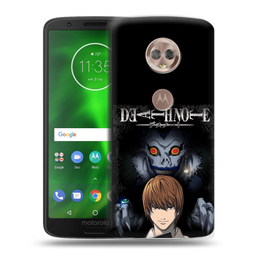 Силиконовый чехол на Motorola Moto G6 с принтом Death note Тетрадь смерти Силиконовый чехол на Motorola Moto G6 с принтом Death note Тетрадь смерти