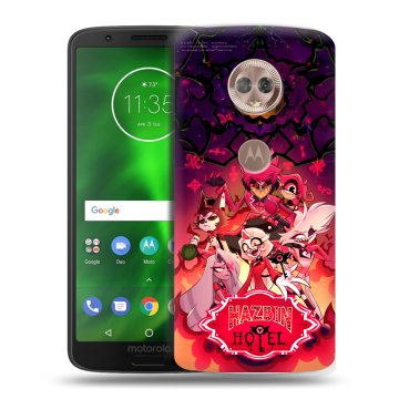 Силиконовый чехол на Motorola Moto G6 с принтом Hazbin Hotel Отель Хазбин