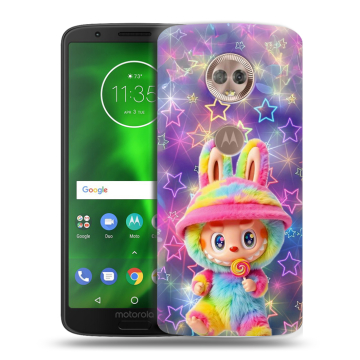 Силиконовый чехол на Motorola Moto G6 с принтом Labubu Лабубу