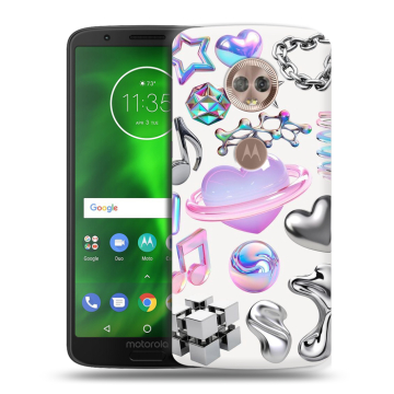 Силиконовый чехол на Motorola Moto G6 с принтом Y2K