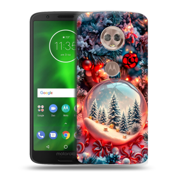 Силиконовый чехол на Motorola Moto G6 с принтом Новый год Силиконовый чехол на Motorola Moto G6 с принтом Новый год
