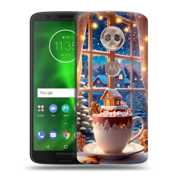 Силиконовый чехол на Motorola Moto G6 с принтом Новый год Силиконовый чехол на Motorola Moto G6 с принтом Новый год