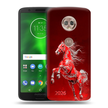 Силиконовый чехол на Motorola Moto G6 с принтом Новый год Силиконовый чехол на Motorola Moto G6 с принтом Новый год