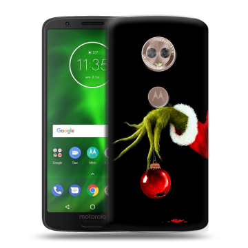 Силиконовый чехол на Motorola Moto G6 с принтом Новый год Гринч Силиконовый чехол на Motorola Moto G6 с принтом Новый год Гринч