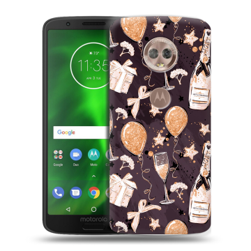 Силиконовый чехол на Motorola Moto G6 с принтом Новый год Силиконовый чехол на Motorola Moto G6 с принтом Новый год
