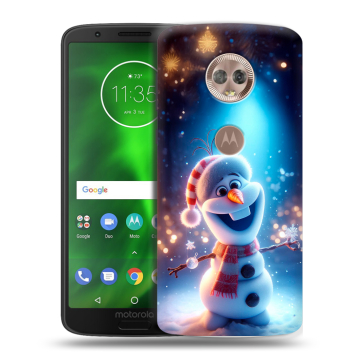 Силиконовый чехол на Motorola Moto G6 с принтом Новый год