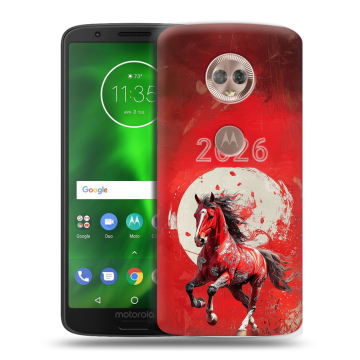 Силиконовый чехол на Motorola Moto G6 с принтом Новый год
