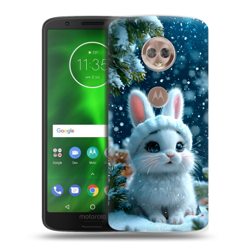 Силиконовый чехол на Motorola Moto G6 с принтом Новый год