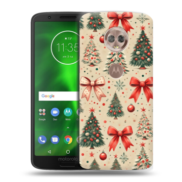 Силиконовый чехол на Motorola Moto G6 с принтом Новый год