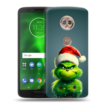 Силиконовый чехол на Motorola Moto G6 с принтом Новый год