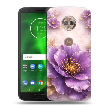 Силиконовый чехол на Motorola Moto G6 с принтом женский