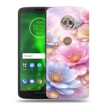 Силиконовый чехол на Motorola Moto G6 с принтом женский