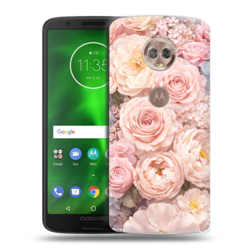 Силиконовый чехол на Motorola Moto G6 с принтом женский