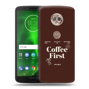 Силиконовый чехол на Motorola Moto G6 с принтом женский