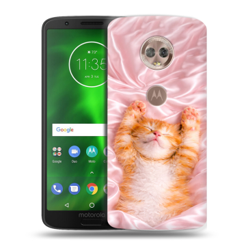 Силиконовый чехол на Motorola Moto G6 с принтом женский